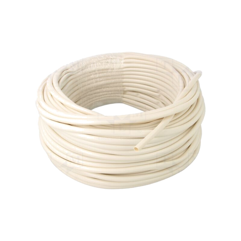 Manşon electroizolant; PVC; albă; -20÷80°C; Øint: 4mm; Ambalaj: 50m Manşon electroizolant; PVC; albă; -20÷80°C; Øint: 4mm; Ambalaj: 50m