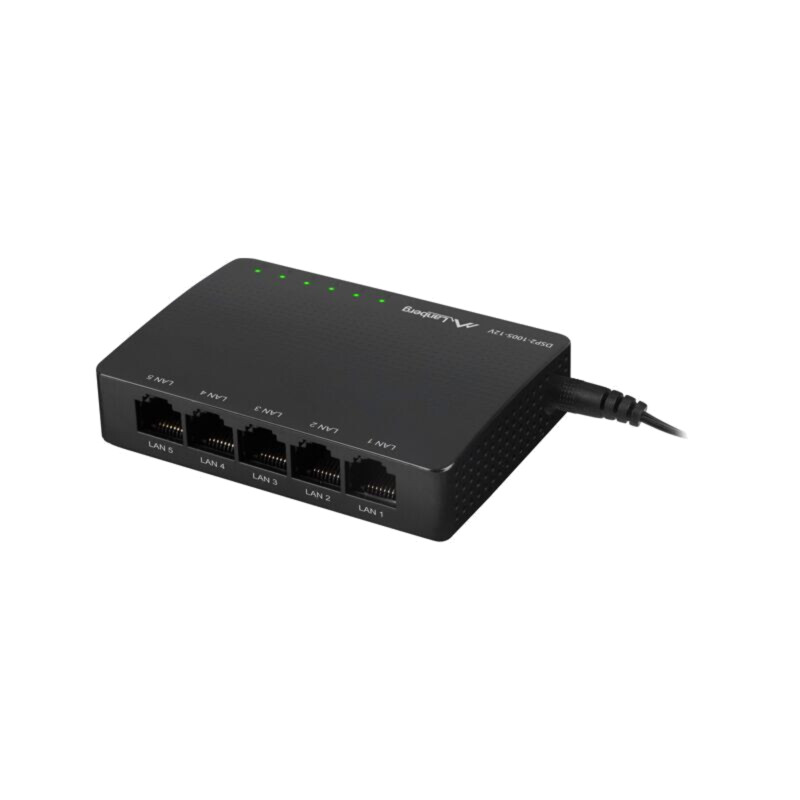 Switch Ethernet; RJ45 soclu x5; PnP,indicator stare: LED Switch Ethernet; RJ45 soclu x5; PnP,indicator stare: LED