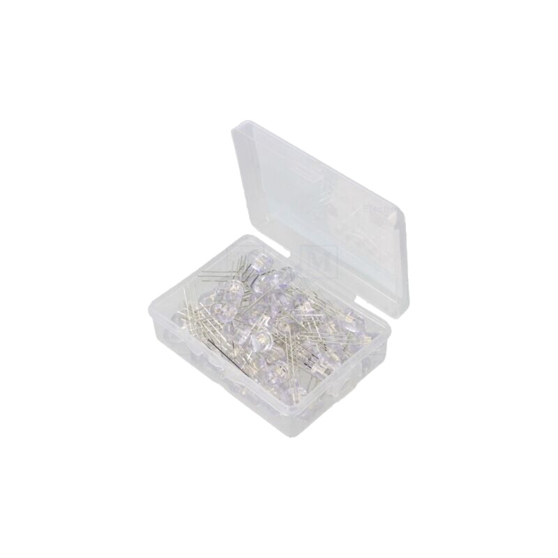 Diodă: LED-kit; THT; 8mm; 50buc; roşu/albastru; 3÷15VDC; 7,5÷8mA