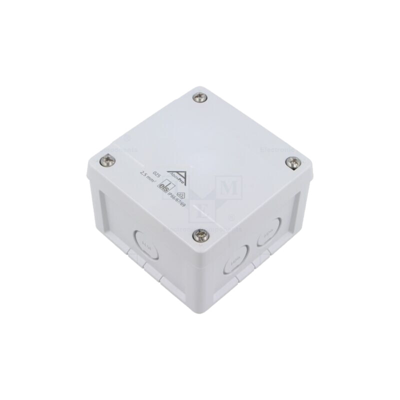 Carcasă: cutie de conexiuni; X: 92mm; Y: 92mm; Z: 60mm; policarbonat Carcasă: cutie de conexiuni; X: 92mm; Y: 92mm; Z: 60mm; policarbonat