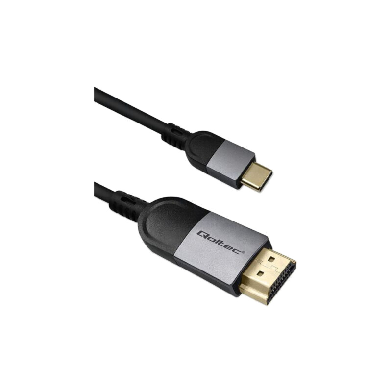 Cablu; HDMI mufă,USB C mufă; PVC; 2m; negru; 18Gbps