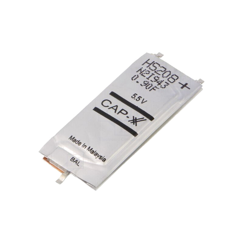 Supercondensator; SMD; 900mF; 5,8VDC; ±20%; 39x17x3,4mm; 30A; EDLC