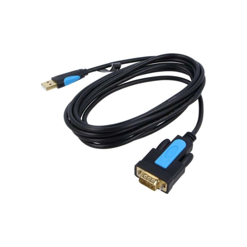 Convertor USB-RS232; D-Sub 9pin mufă,USB A mufă; PVC; 3m; negru