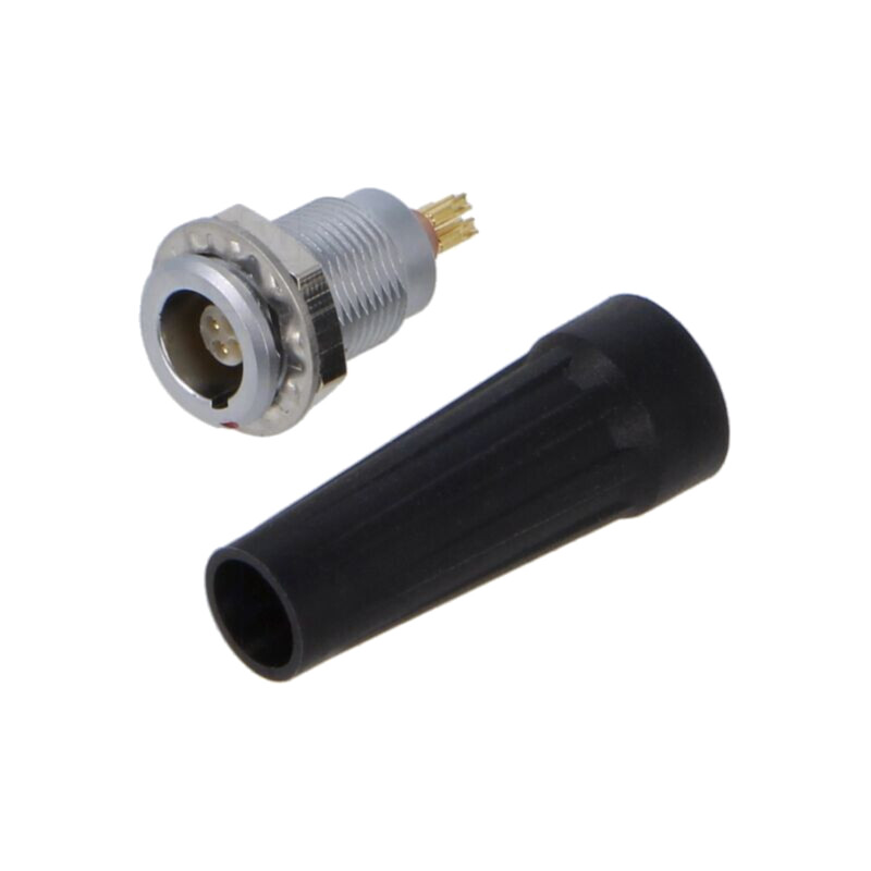 Conector: circular; soclu; 00; mamă; PIN: 4; 2A; IP50; lipire; drept Conector: circular; soclu; 00; mamă; PIN: 4; 2A; IP50; lipire; drept