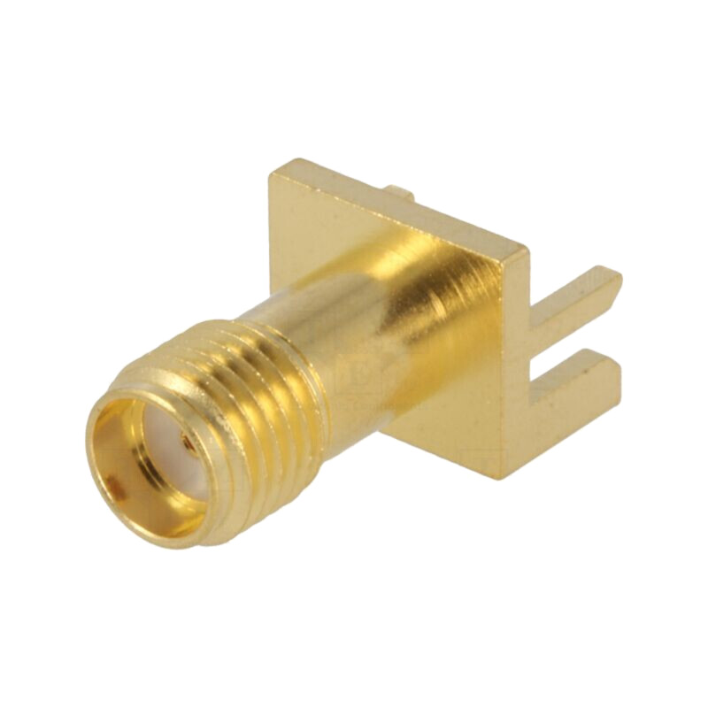 Conector: SMA; soclu; mamă; de margine; 50Ω; pentru PCB; PTFE; aurit Conector: SMA; soclu; mamă; de margine; 50Ω; pentru PCB; PTFE; aurit