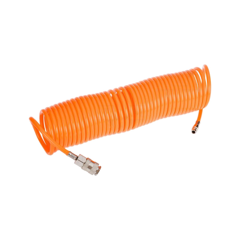 Furtun pneumatic; flexibil,spiralat,cu cuplă rapidă şi racord