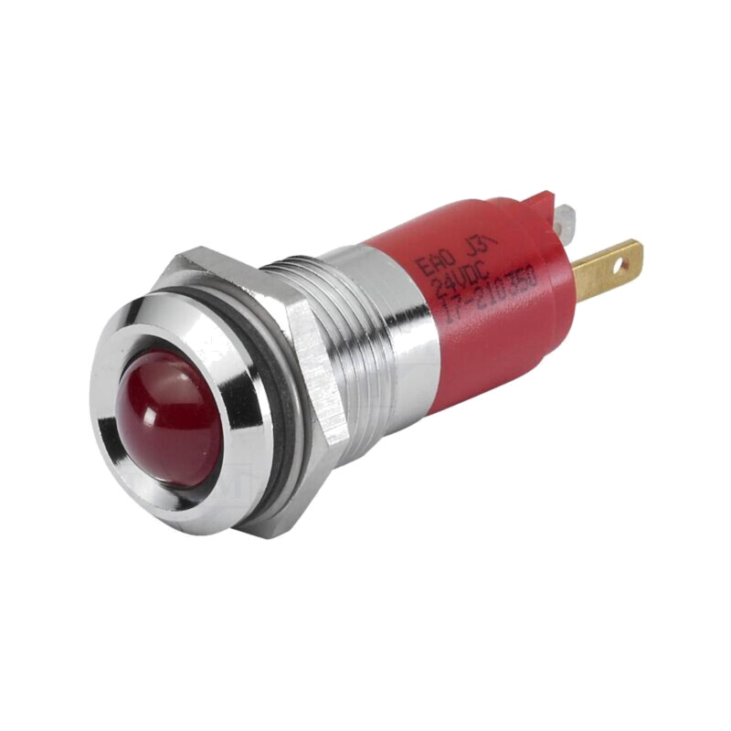 Lampă de control: LED; convex; galbenă; 24VDC; Ø14mm; 17; conectori