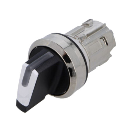 Comutator: rotativ; 22mm; Poz.i stab: 2; albă; IP67; proeminent