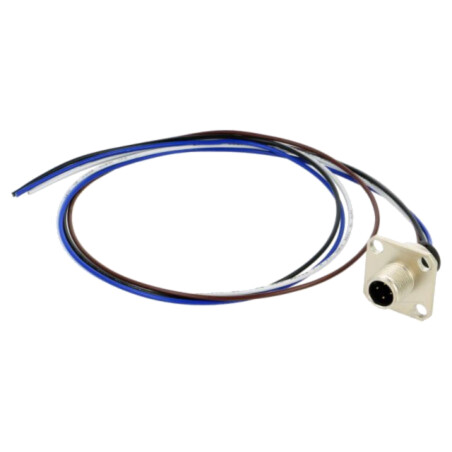 Conector: M12; soclu; tată; 4A; 250V; PIN: 4; IP67; drept; cabluri