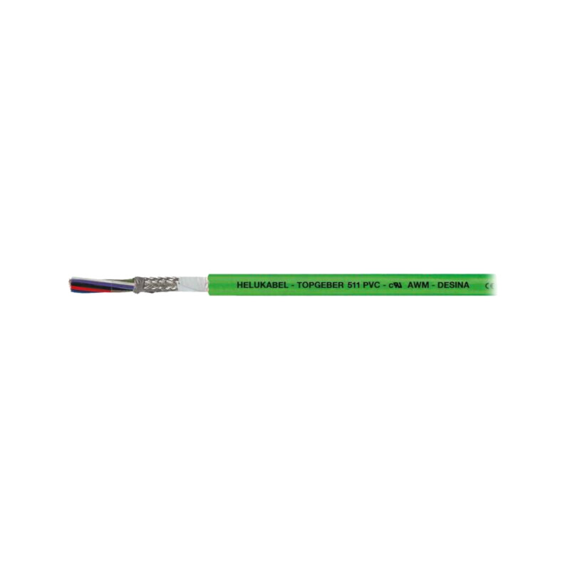 Cablu: pentru servomotoare; hibrid,TOPGEBER 511; verde; litat; Cu