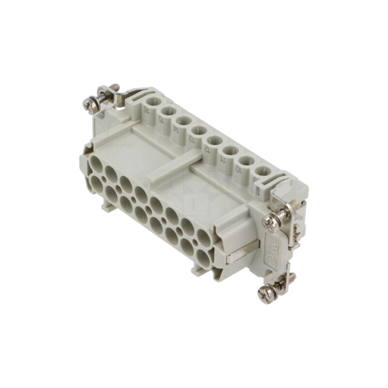 Conector: HDC; inserturi de contact; mamă; CNE; PIN: 16; 16A; 600V Conector: HDC; inserturi de contact; mamă; CNE; PIN: 16; 16A; 600V