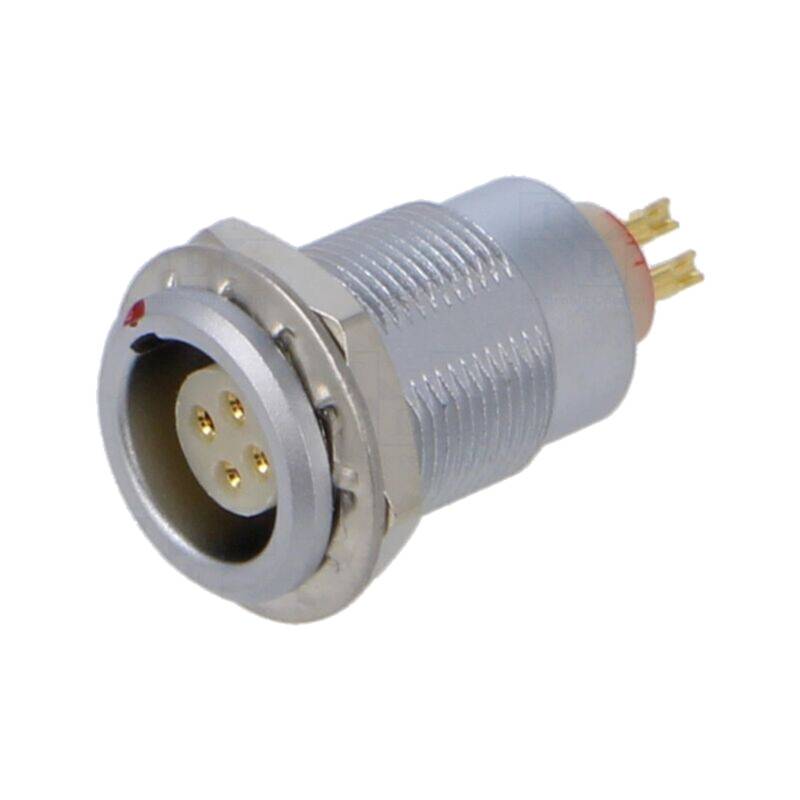 Conector: circular; soclu; 0B; mamă; PIN: 4; 7A; IP50; lipire; drept Conector: circular; soclu; 0B; mamă; PIN: 4; 7A; IP50; lipire; drept