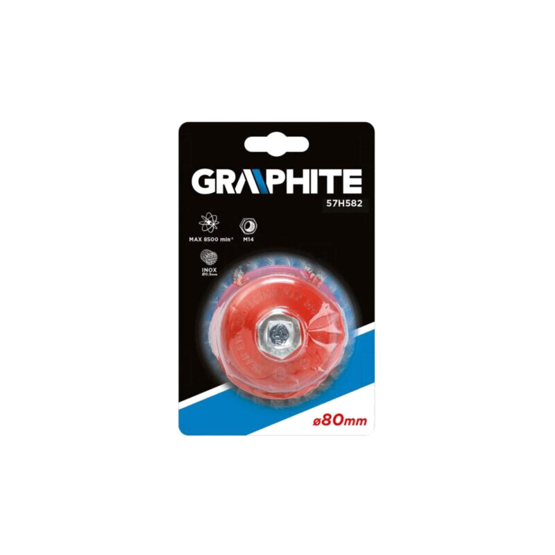Perie frontală; 80mm; oţel,Oţel rezistent la acizi; Fixare: M14