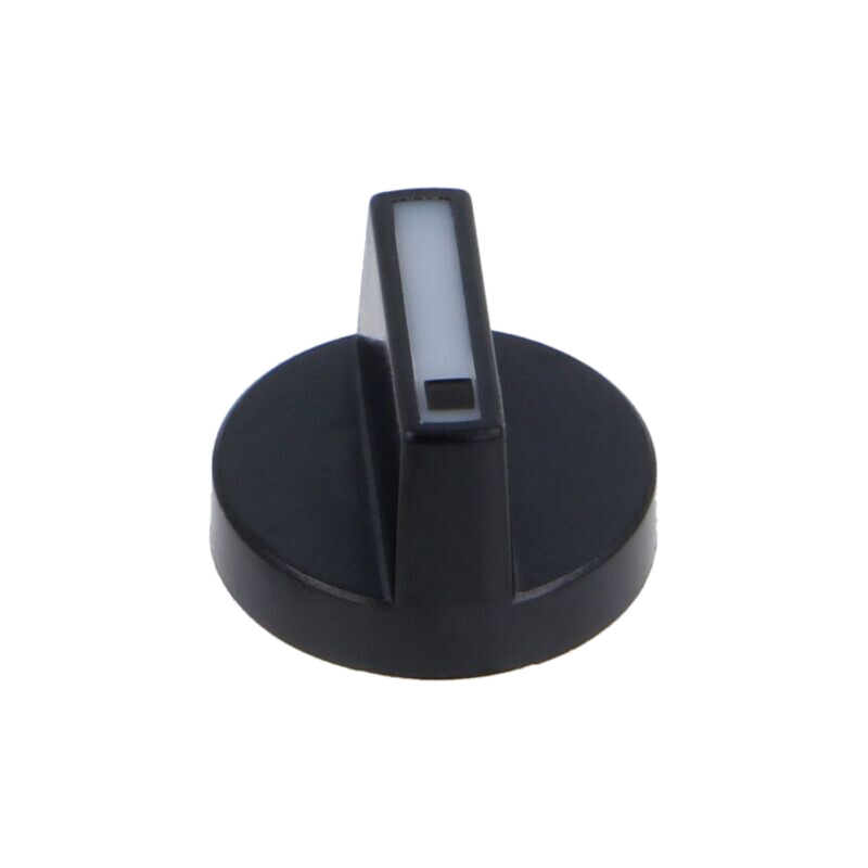 Buton rotativ; Culoare buton: albă; plastic; Ø18mm; Corp: neagră