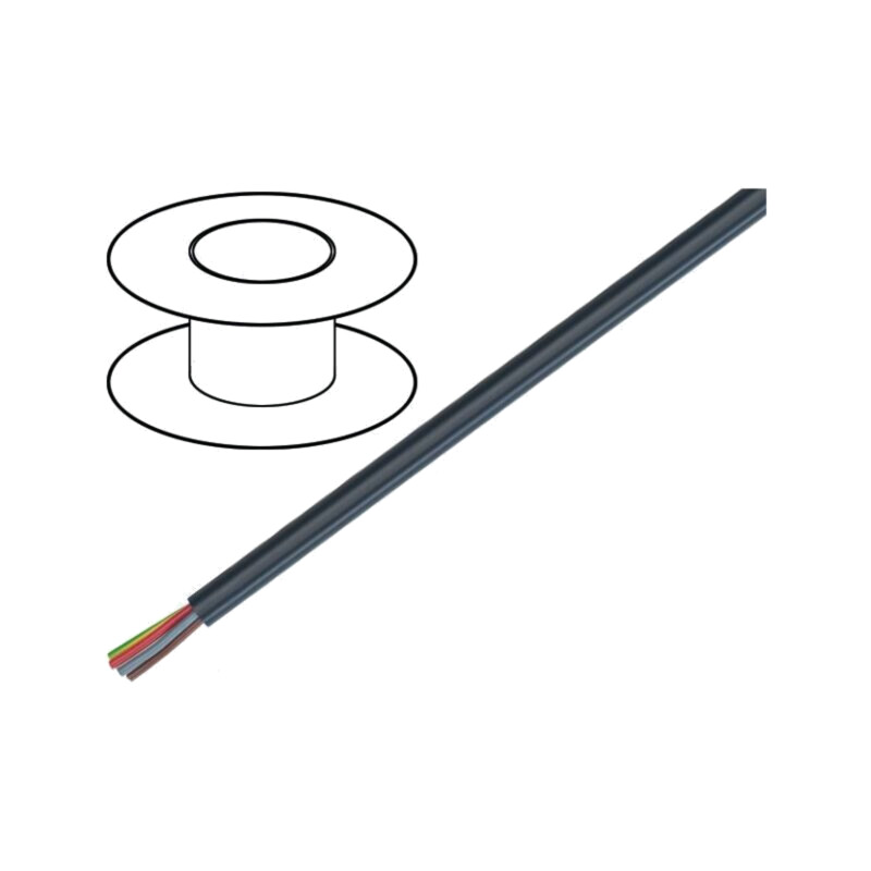 Cablu; SiHF UL/CSA; 5G1,5mm2; Cu; litat; silicon; negru; -50÷150°C Cablu; SiHF UL/CSA; 5G1,5mm2; Cu; litat; silicon; negru; -50÷150°C