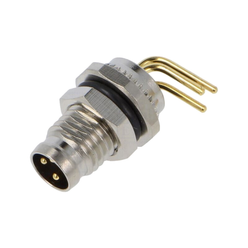 Conector: M8; soclu; tată; 48V; 4A; PIN: 3; IP67; în unghi; THT