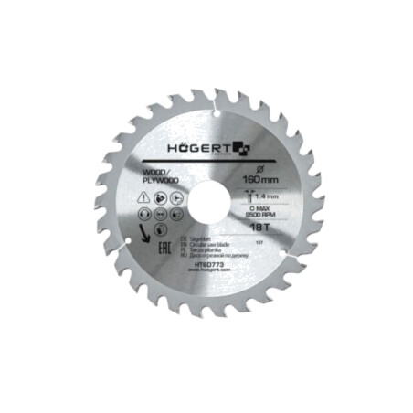 Disc ferăstrău circular; Ø: 160mm; Øorif: 30mm; W: 1,4mm; Dinţi: 18