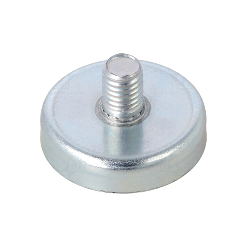 Magnet: fix; ferită (metal greu); 80N; Ø: 32mm; H: 7mm; oţel; oţel