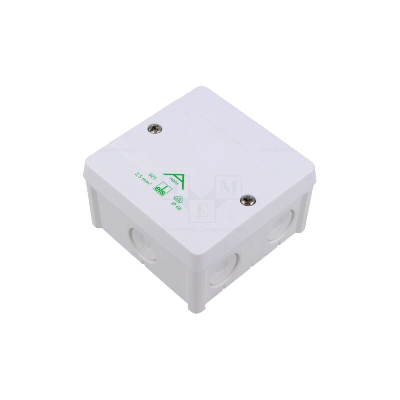 Carcasă: cutie de conexiuni; X: 87mm; Y: 87mm; Z: 52mm; IP66; albe