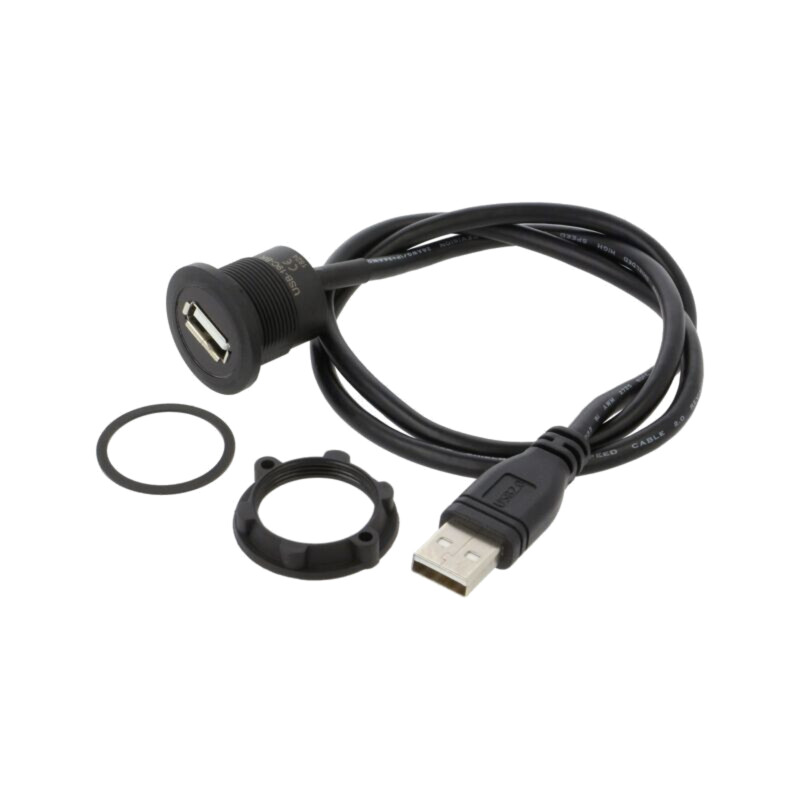 Cablu-adaptor; USB A soclu,USB A mufă; USB 2.0; Lung: 0,6m