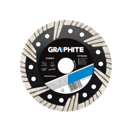 Disc de tăiere diamantat; Ø: 125mm; Øorif: 22,2mm; Gr.disc: 2,6mm