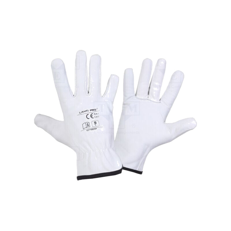 Mănuşi de protecţie; Dimensiune: 10; albă; piele naturală Mănuşi de protecţie; Dimensiune: 10; albă; piele naturală