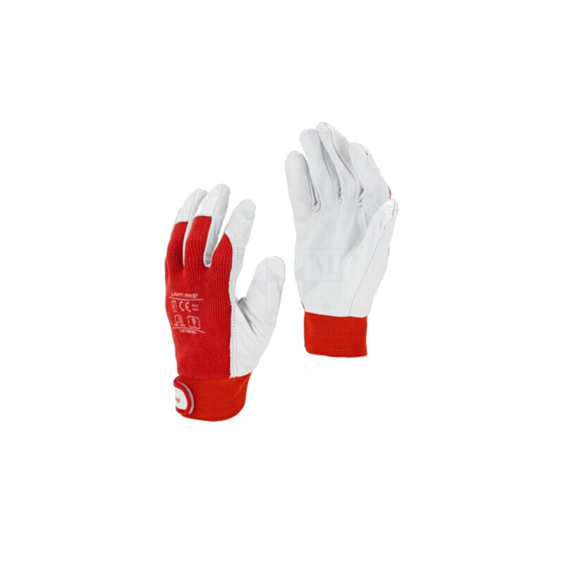 Mănuşi de protecţie; Dimensiune: 11; albă-roşie; agăţătoare