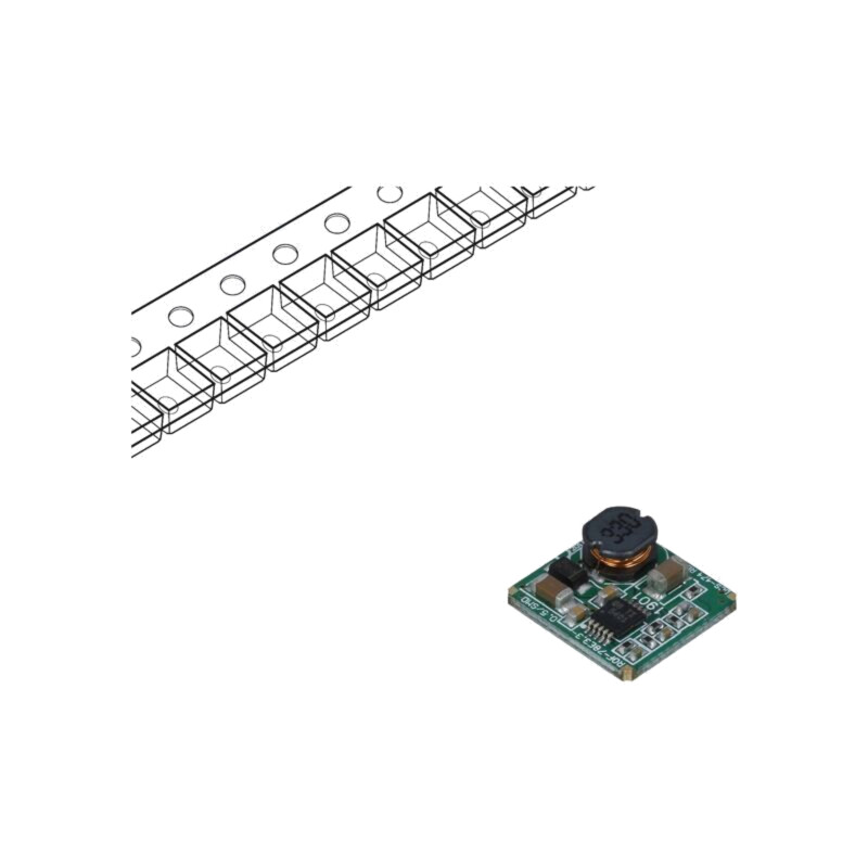 Convertor: DC/DC; 1,65W; Uintr: 5÷36VDC; Uieş: 3,3VDC; Iieş: 0,5A