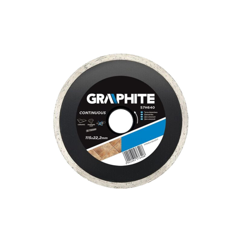Disc de tăiere diamantat; Ø: 115mm; Øorif: 22,2mm; Gr.disc: 2,1mm