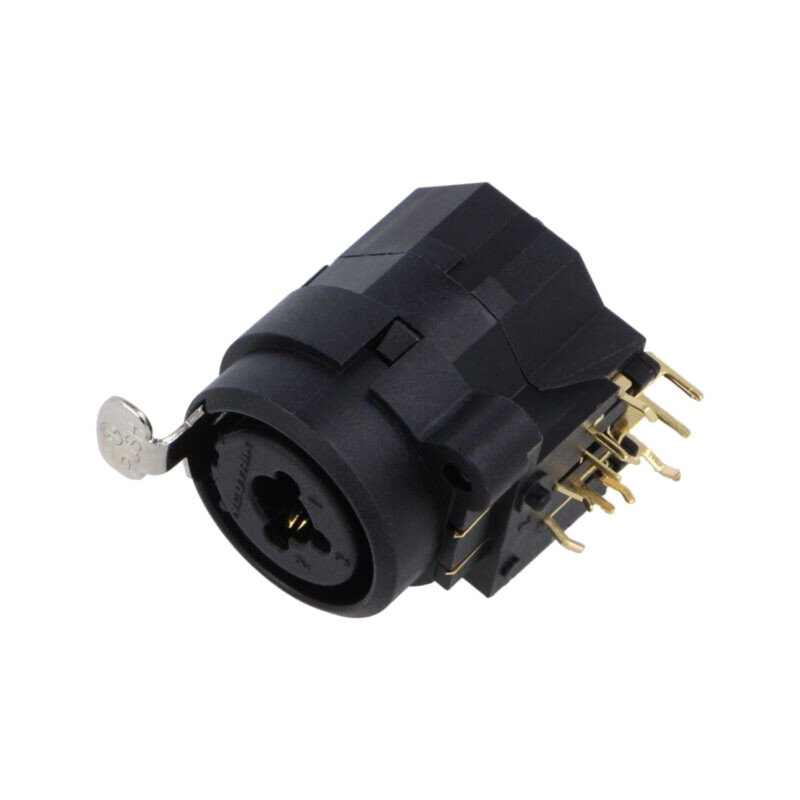 Conector: Jack 6,3mm + XLR; soclu; mamă; în unghi 90°; THT; 3A