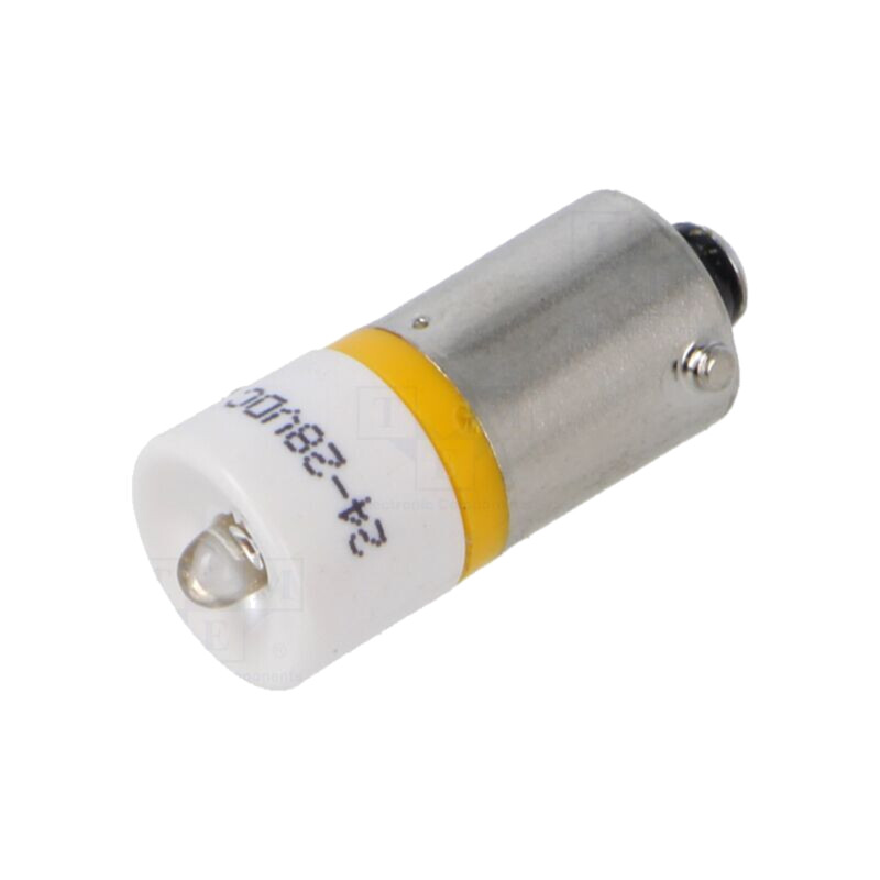 Lampă LED; galbenă; BA9S,T10; 24÷28VDC; plastic; -20÷60°C