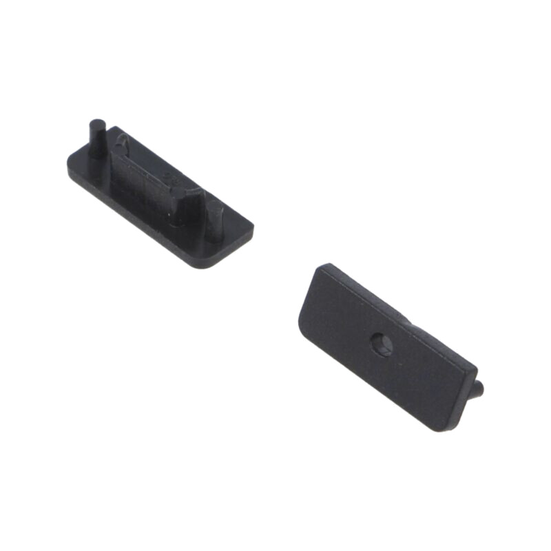 Obturator pt.LED profile; neagră; 20buc; ABS; GEN2,cu orificiu