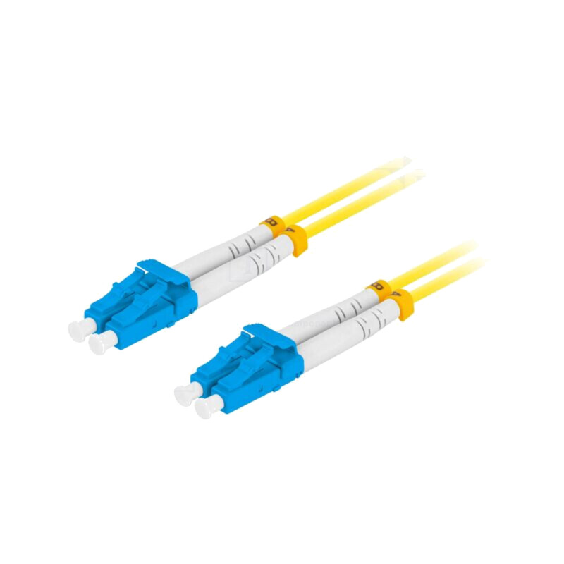 Patch cord cu fibră; LC/UPC,din ambele părţi; 0,5m; LSZH; galben