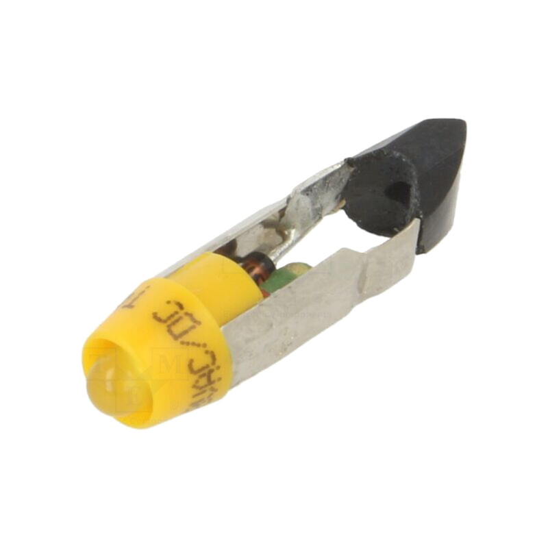 Lampă LED; galbenă; T5,5K; 28VDC; 28VAC; plastic; 3mm; -20÷60°C