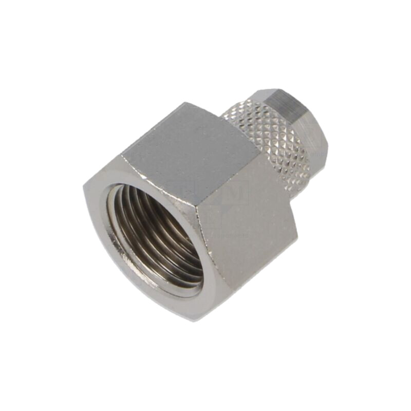 Conector înşurubat; filetate; max.15bar; alamă nichelată; 6mm