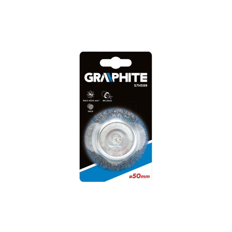 Perie frontală; 50mm; Ø: 6,25mm; oţel,Oţel rezistent la acizi