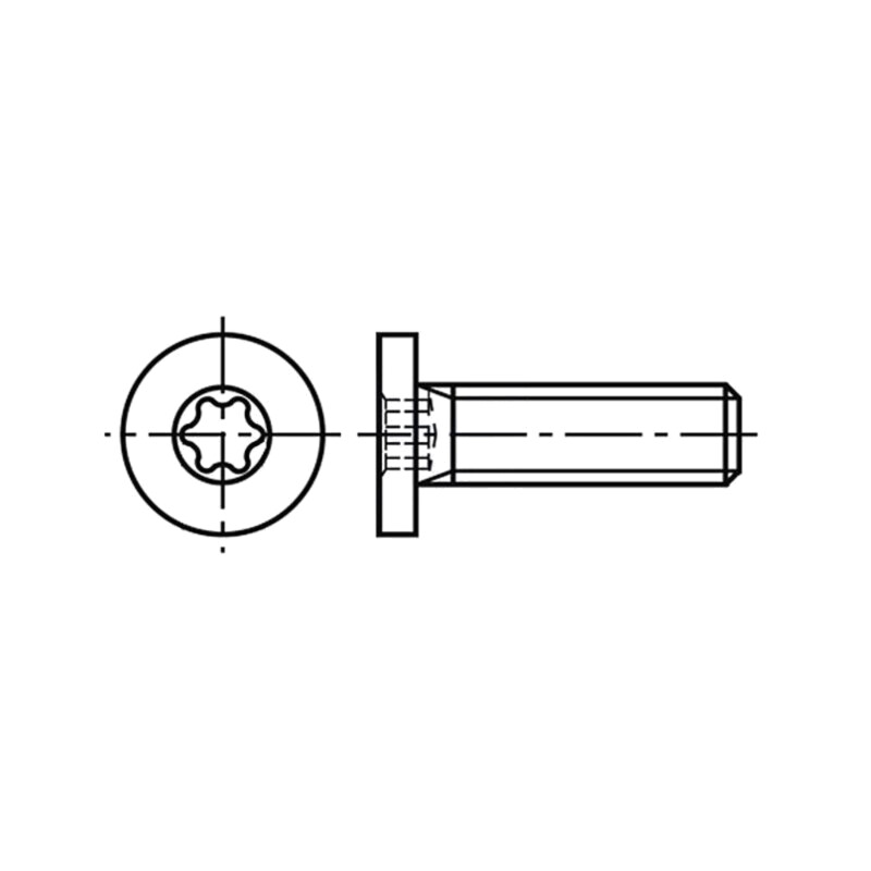 Şurub; M5x12; 0,8; Cap: cap rotund; Torx®; TX10; oțel inoxidabil