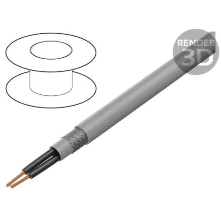 Cablu; H05VVC4V5-K,ÖLFLEX® 150CY; 2x0,75mm2; PVC; gri; 300V,500V