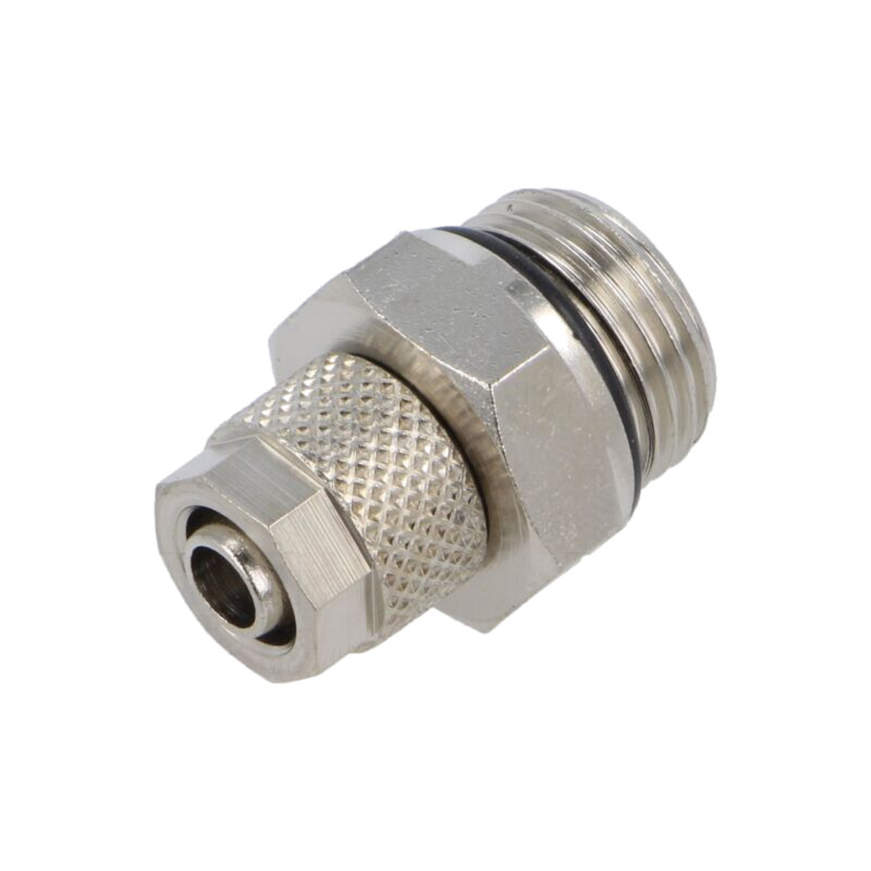 Conector înşurubat; filetate; max.15bar; alamă nichelată; 6mm