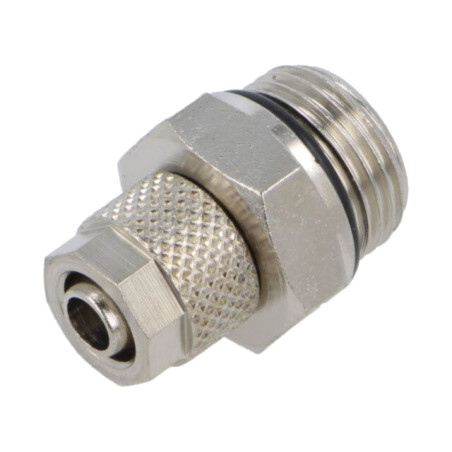Conector înşurubat; filetate; max.15bar; alamă nichelată; 6mm