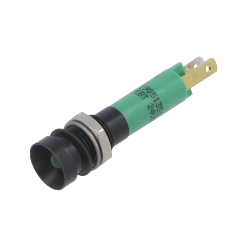 Lampă de control: LED; concav; albastră; 24VDC; Ø8mm; IP67; 32mcd
