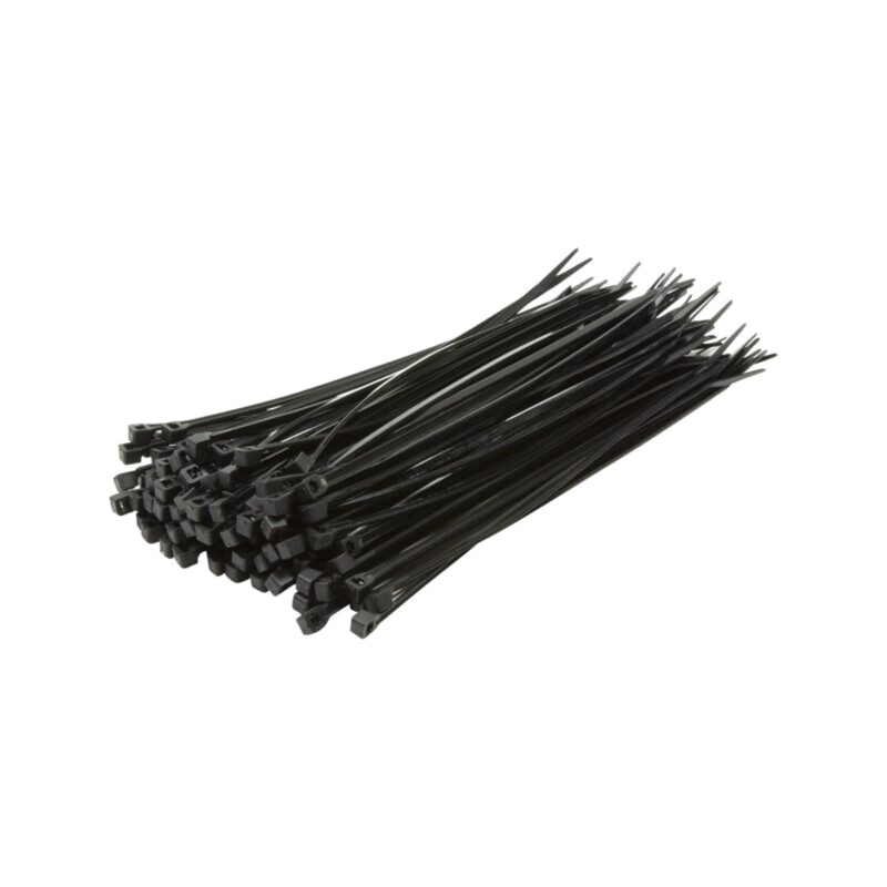 Colier de strângere; L: 200mm; W: 2,5mm; neagră; poliamidă; 100buc.
