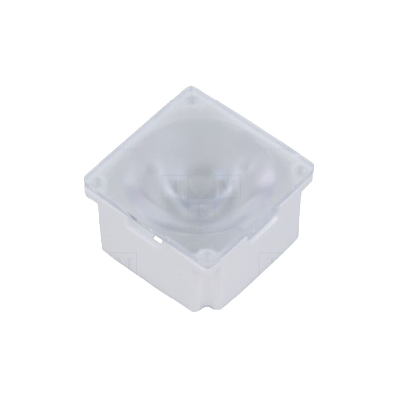 Lentilă LED; pătrată; policarbonat; transparentă; 29°; H: 12,96mm Lentilă LED; pătrată; policarbonat; transparentă; 29°; H: 12,96mm