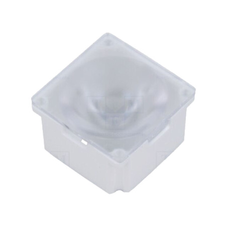 Lentilă LED; pătrată; policarbonat; transparentă; 29°; H: 12,96mm
