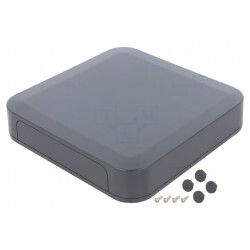 Carcasă ABS Gri Întunecat 200x200x40mm | Electronic-mag.ro | Componente Electronice