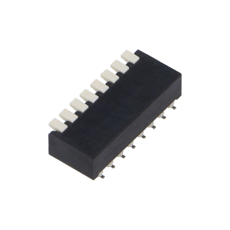 Comutator: DIP-SWITCH; Număr secţiuni: 8; OFF-ON; 25mA/24VDC; SMT