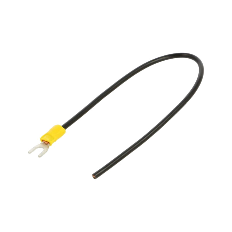 Cable: cable with crimped terminals; black; non-insulated; 250mm Cable: cable with crimped terminals; black; non-insulated; 250mm
