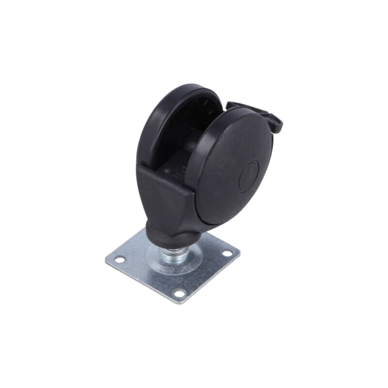 Roţi pentru mobilă; Ø: 50mm; H: 53mm; torsională cu blocare; 40kg