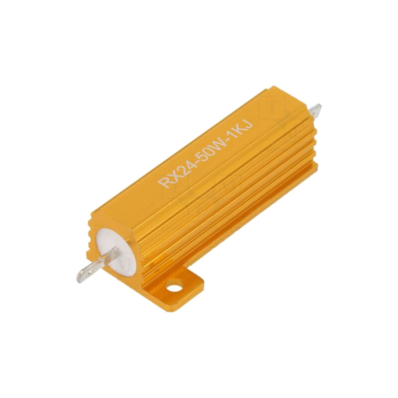 Rezistor: bobinat; cu radiator; 1kΩ; 50W; ±5%; 30ppm/°C; pt.lipit