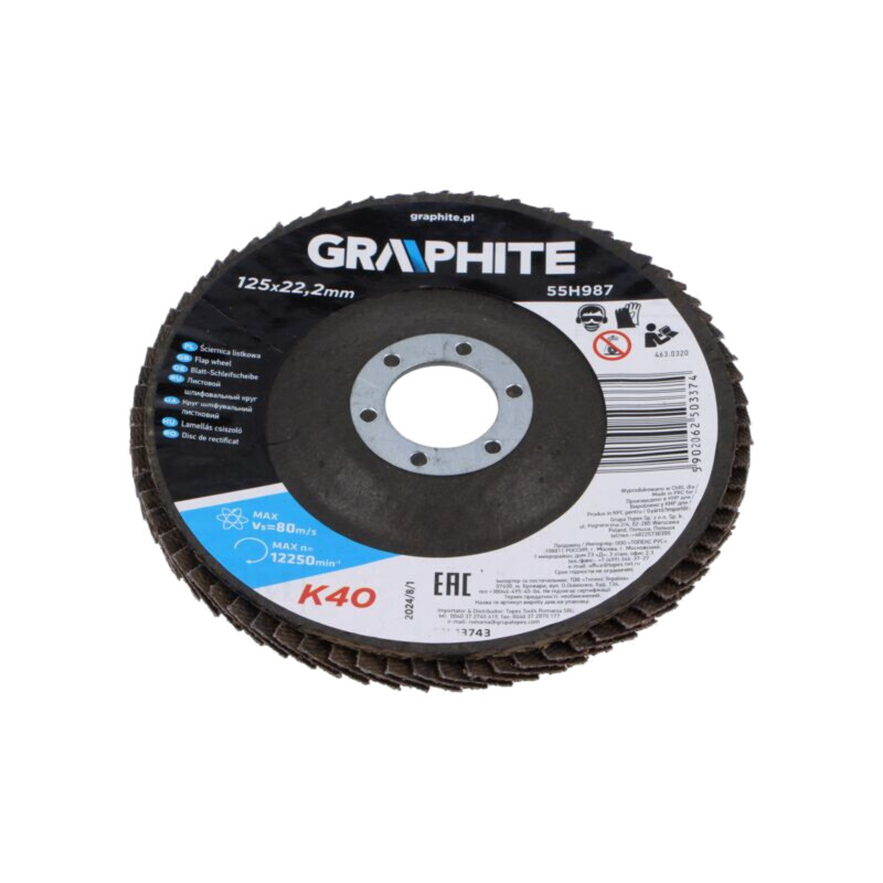 Disc de şlefuit cu lambouri; Ø: 125mm; Øorif: 22,2mm Disc de şlefuit cu lambouri; Ø: 125mm; Øorif: 22,2mm